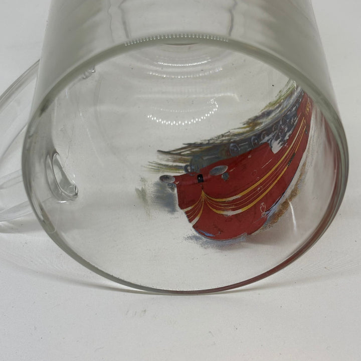 Vintage Glass Tankard Derick Brown Locomotive