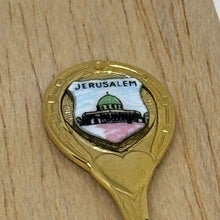 Load image into Gallery viewer, Vintage Damascene Spoon Souvenir of Jerusalem Dome of the Rock