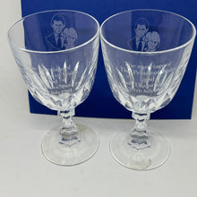 Load image into Gallery viewer, Pair of Vintage Caithness Crystal Glasses Price of Wales &amp; Lady Diana Marriage