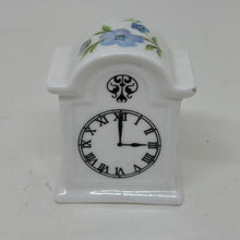 Load image into Gallery viewer, Vintage Miniature Crown Staffordshire Clock Figurine
