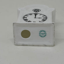 Load image into Gallery viewer, Vintage Miniature Crown Staffordshire Clock Figurine