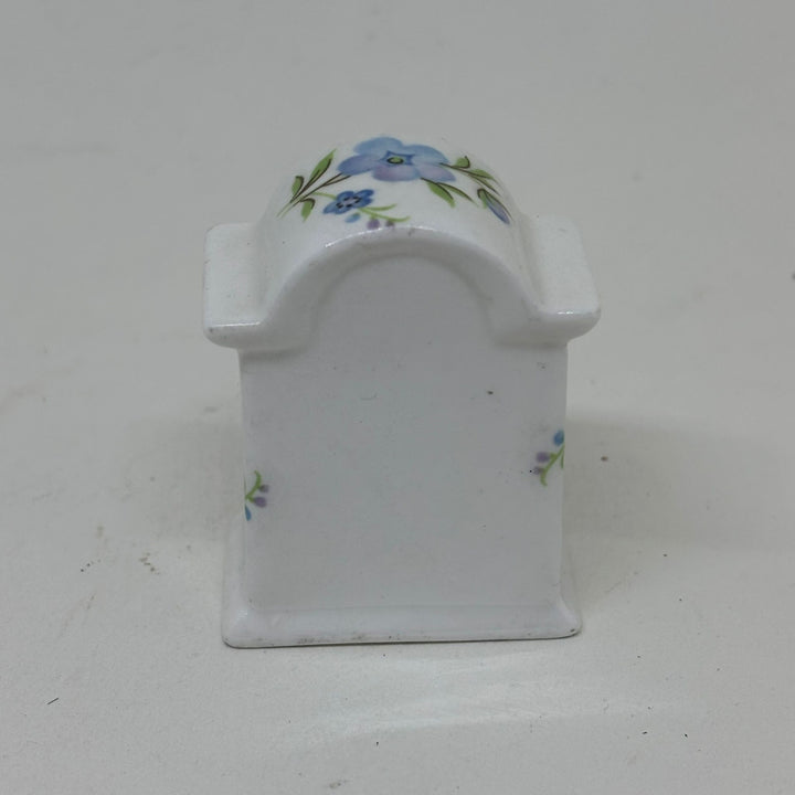 Vintage Miniature Crown Staffordshire Clock Figurine