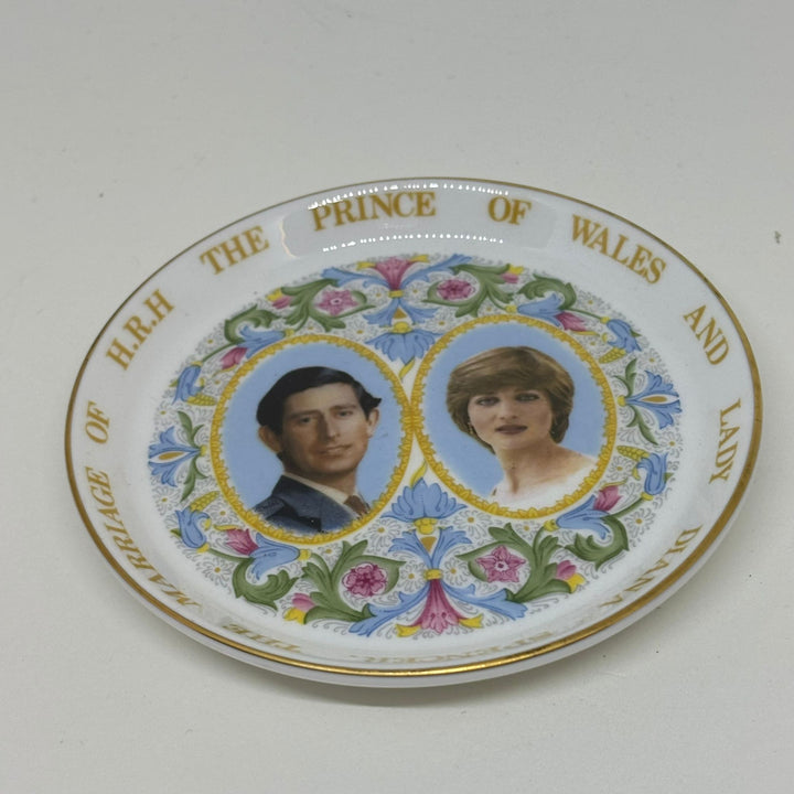 Vintage Coalport Commemorative Trinket Dish Prince of Wales & Lady Diana Marriage