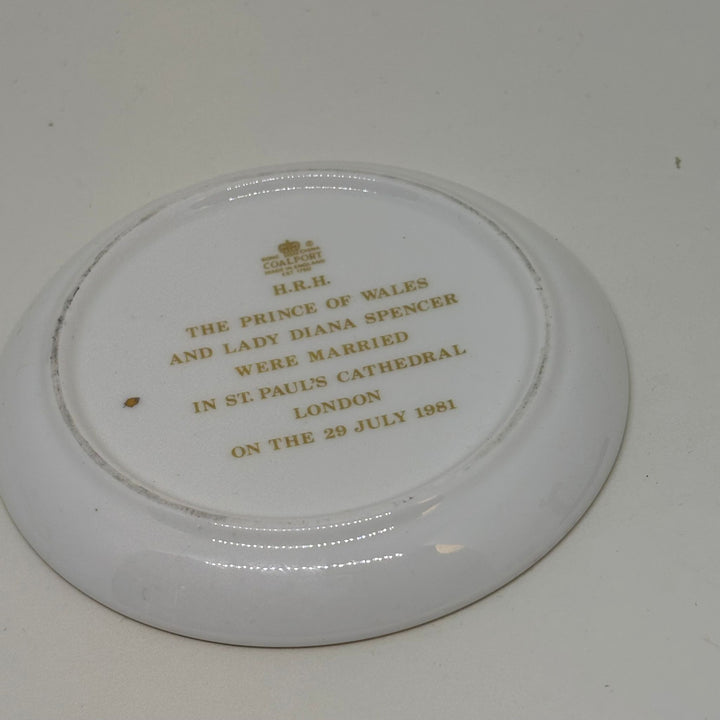 Vintage Coalport Commemorative Trinket Dish Prince of Wales & Lady Diana Marriage