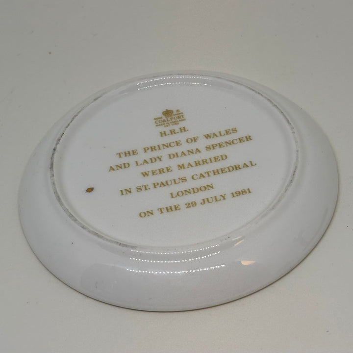 Vintage Coalport Commemorative Trinket Dish Prince of Wales & Lady Diana Marriage