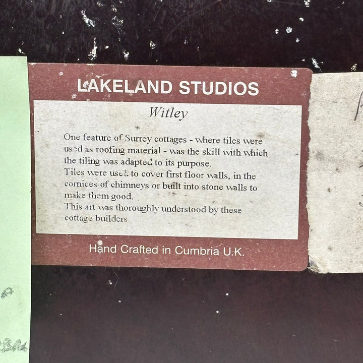 Vintage Lakeland Studios Witley Handcrafted 3D Decorative Plaque