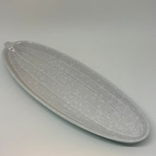 Load image into Gallery viewer, Vintage Twintone Speckled Poole Pottery Cucumber Dish 12.5" C75 Pattern