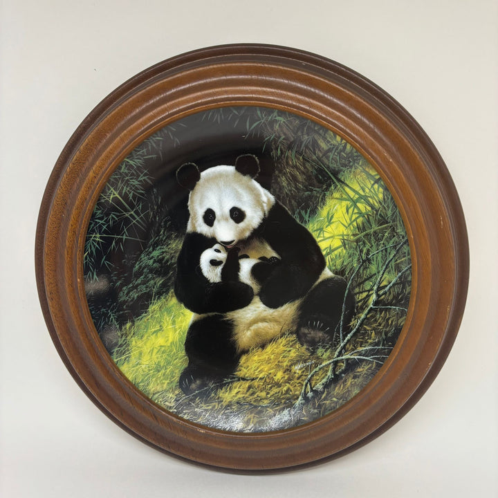 Vintage 'Last of Their Kind: The Endangered Species' Panda Framed Collector's Plate