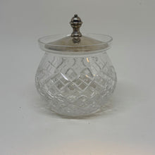 Load image into Gallery viewer, Vintage Sugar Bowl Pot Crystal &amp; Stainless Steel