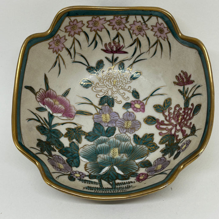 Vintage Floral Chinese Bowl Made in Macau