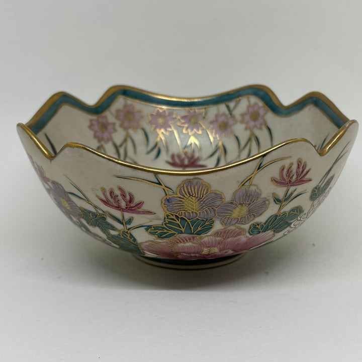 Vintage Floral Chinese Bowl Made in Macau