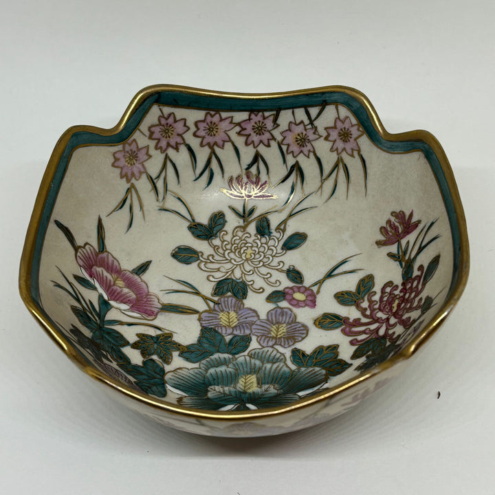 Vintage Floral Chinese Bowl Made in Macau