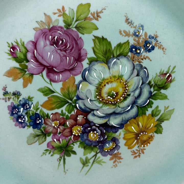 Vintage Portuguese Hand Decorated Ceramic Plate