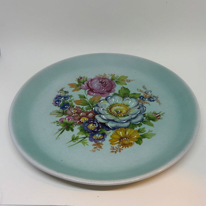 Vintage Portuguese Hand Decorated Ceramic Plate