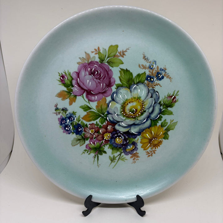 Vintage Portuguese Hand Decorated Ceramic Plate