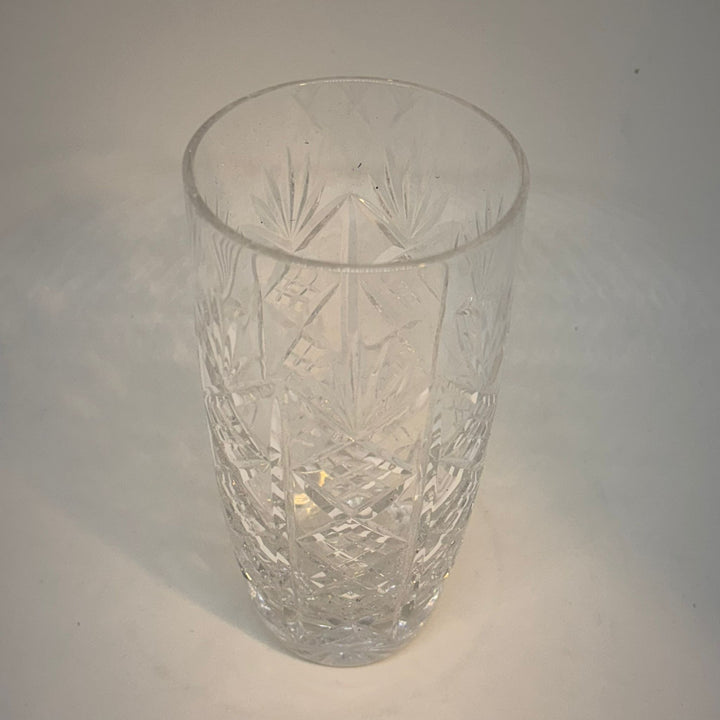 Small Cut Crystal Vase Diamond Pineapple Pattern