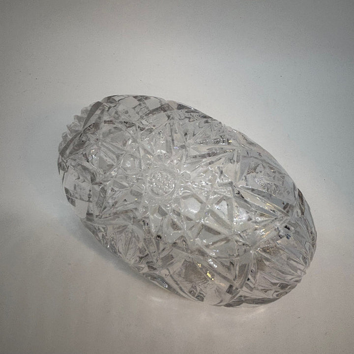Vintage Oval Crystal Trinket Dish
