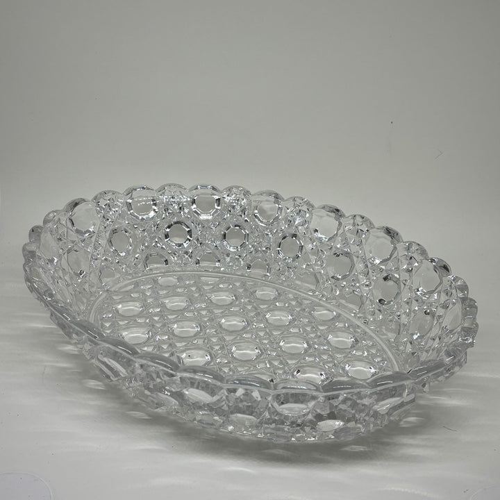 Large Vintage Moulded Glass Dish