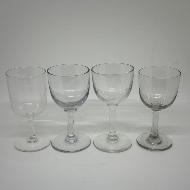 Set of 4 Authentic Vintage Blown Glass Cordial Glasses