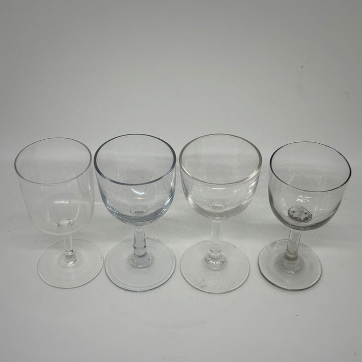 Set of 4 Authentic Vintage Blown Glass Cordial Glasses