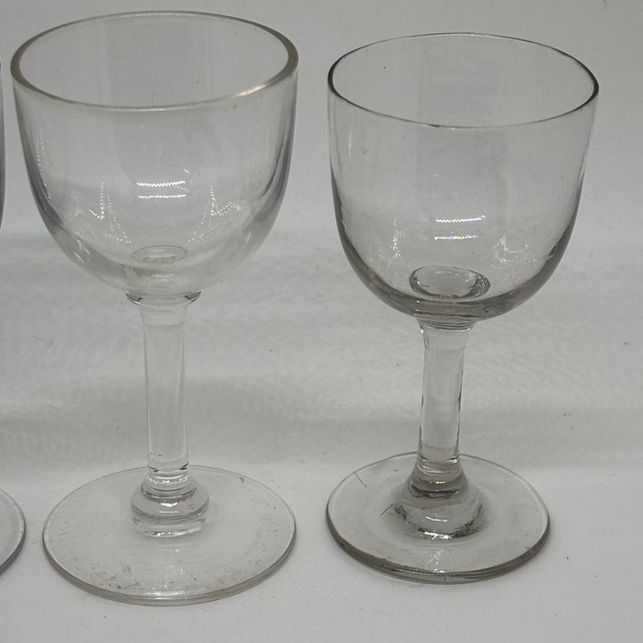 Set of 4 Authentic Vintage Blown Glass Cordial Glasses