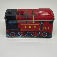 Load image into Gallery viewer, Vintage Collectible Silver Crane Tank Engine Train Tin