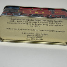 Load image into Gallery viewer, Vintage Collectible Silver Crane Tank Engine Train Tin