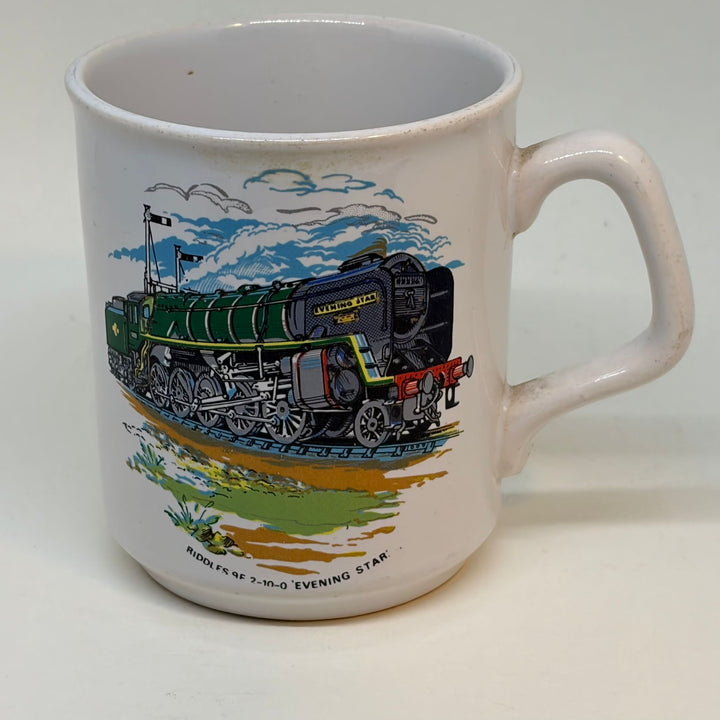 Vintage Evening Star Locomotive Train Mug