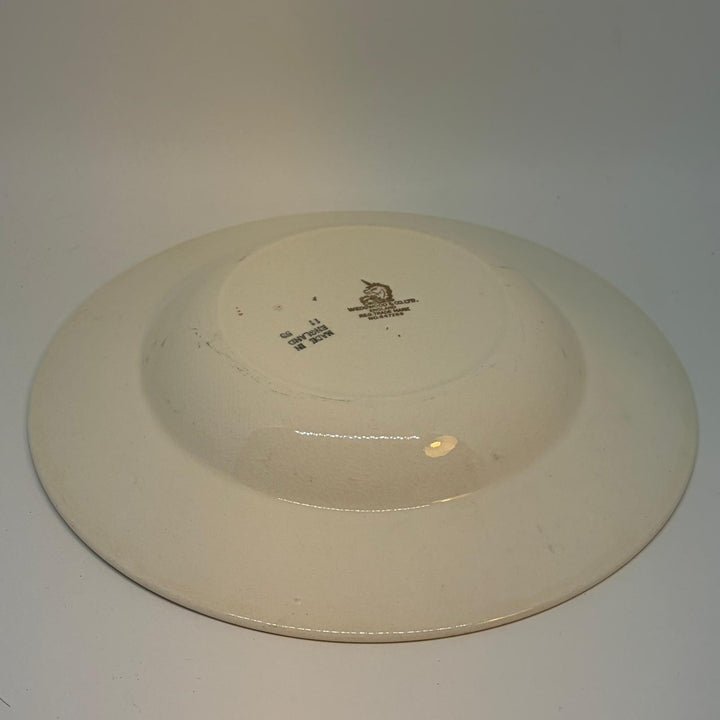 Vintage Wedgwood & Co. Maroon & Gold Soup Plate 9"