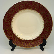 Load image into Gallery viewer, Vintage Wedgwood &amp; Co. Maroon &amp; Gold Soup Plate 9"