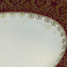 Load image into Gallery viewer, Vintage Wedgwood &amp; Co. Maroon &amp; Gold Medium Serving Platter