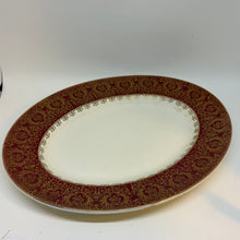 Load image into Gallery viewer, Vintage Wedgwood &amp; Co. Maroon &amp; Gold Medium Serving Platter