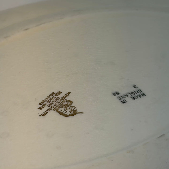 Vintage Wedgwood & Co. Maroon & Gold Medium Serving Platter