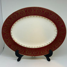 Load image into Gallery viewer, Vintage Wedgwood &amp; Co. Maroon &amp; Gold Medium Serving Platter