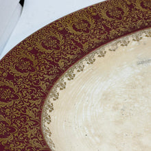 Load image into Gallery viewer, Vintage Wedgwood &amp; Co. Maroon &amp; Gold Large Serving Platter