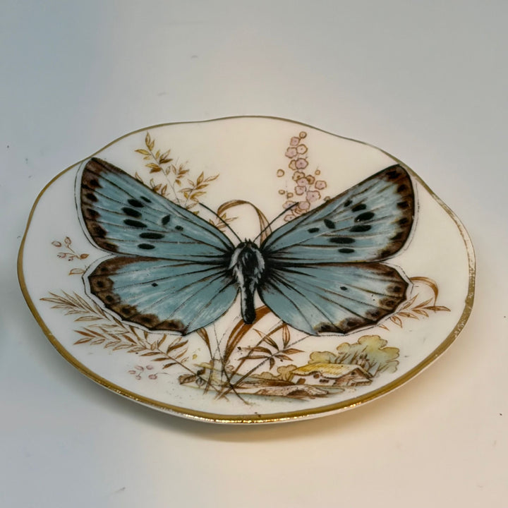 Pair of Vintage Fine Bone China Butterfly Trinket Dishes