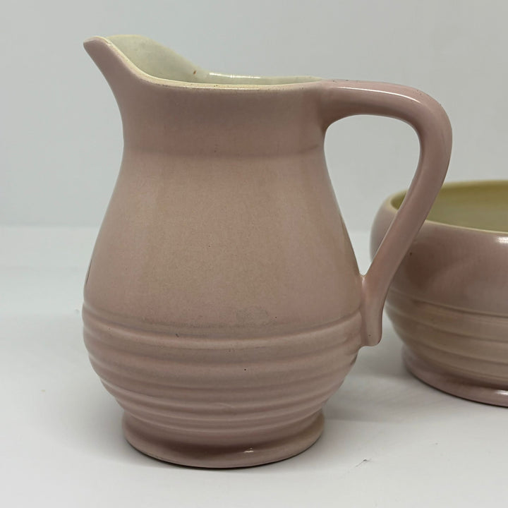 Vintage Govancroft Pink Creamer and Sugar Bowl Set