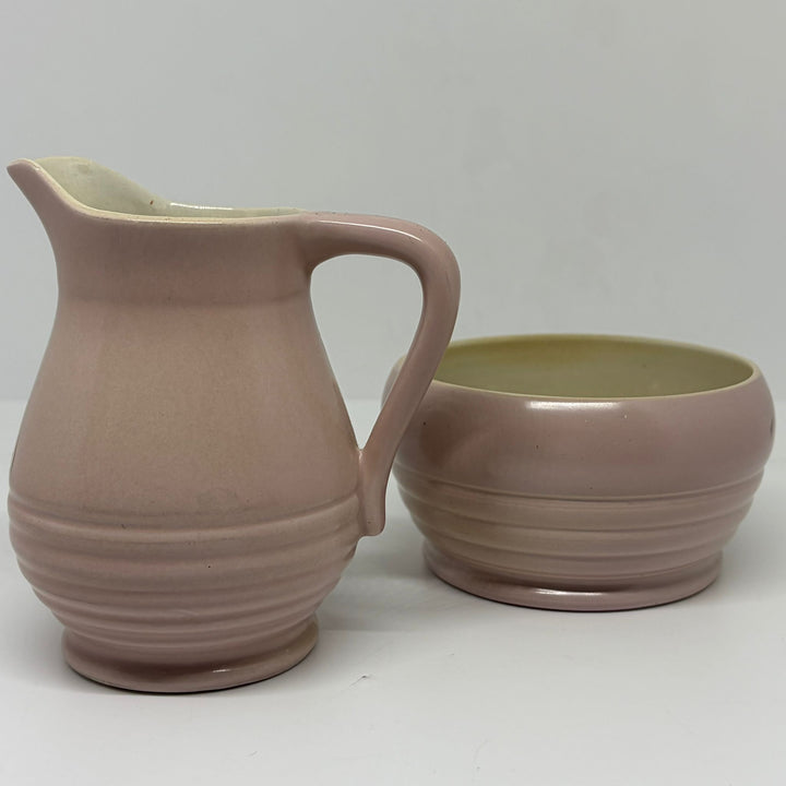Vintage Govancroft Pink Creamer and Sugar Bowl Set