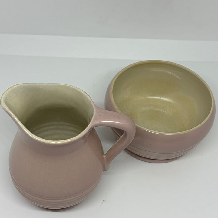 Vintage Govancroft Pink Creamer and Sugar Bowl Set