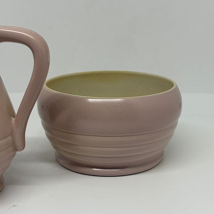 Vintage Govancroft Pink Creamer and Sugar Bowl Set