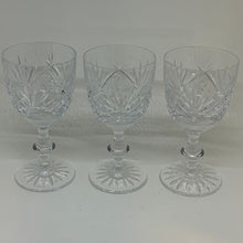 Load image into Gallery viewer, Set of 3 Vintage Edinburgh Crystal Iona Wine Glasses
