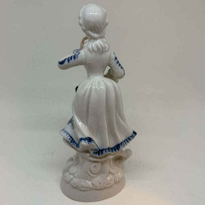 Vintage Porcelain Victorian Lady with Fruit Figurine