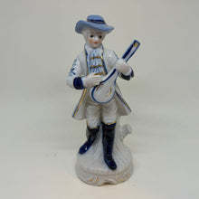 Load image into Gallery viewer, Vintage Porcelain Victorian Style Boy Playing the Mandolin Figurine