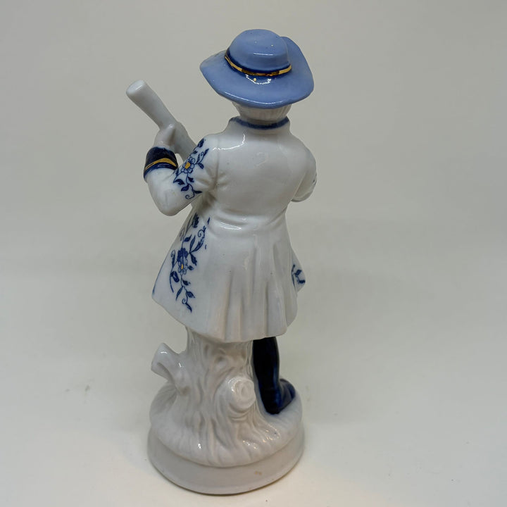 Vintage Porcelain Victorian Style Boy Playing the Mandolin Figurine