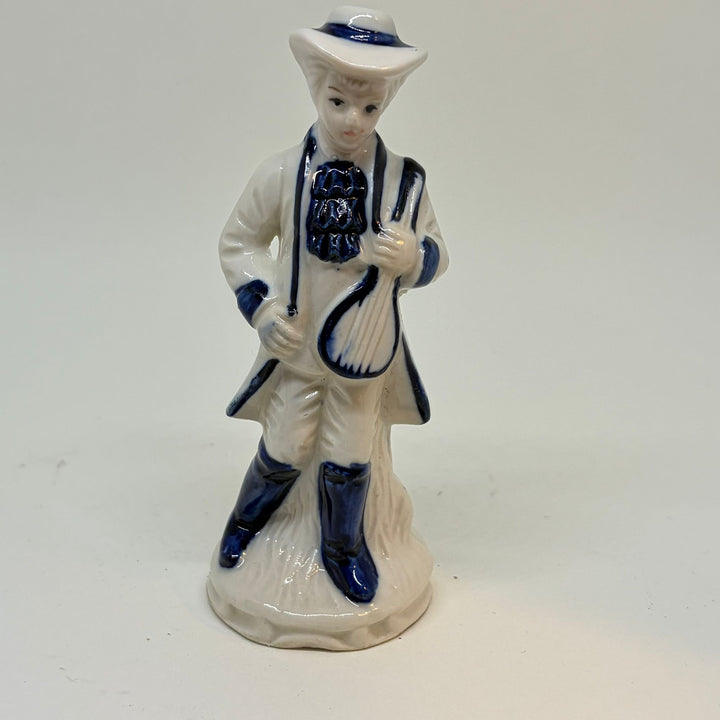 Vintage Porcelain Victorian Style Boy with Mandolin Figurine
