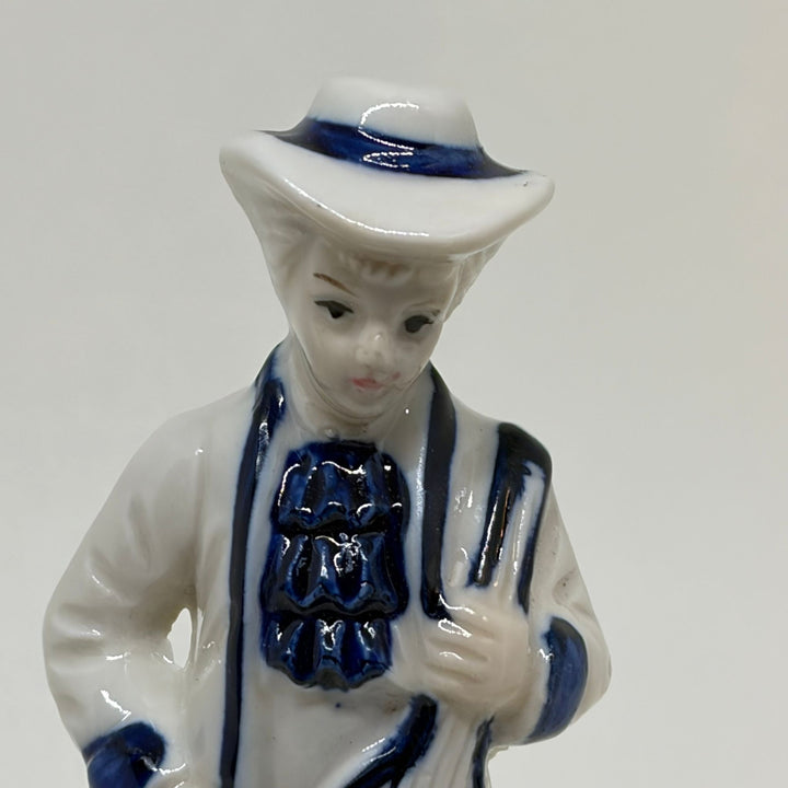 Vintage Porcelain Victorian Style Boy with Mandolin Figurine