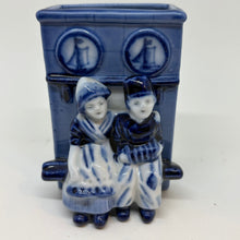 Load image into Gallery viewer, Antique German Children by the Chimney Vase by Rauenstein Delft