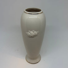 Load image into Gallery viewer, Vintage Lenox Rose and Ribbons Bud Vase with 24K Gold Trim