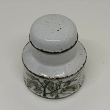 Load image into Gallery viewer, Vintage Lidded Sugar Bowl Midwinter Stonehenge Green Leaves