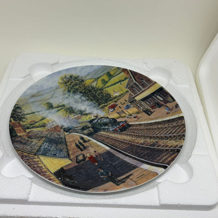 Vintage Display Plate 'Busy Line' Country Railways Royal Worcester Plate